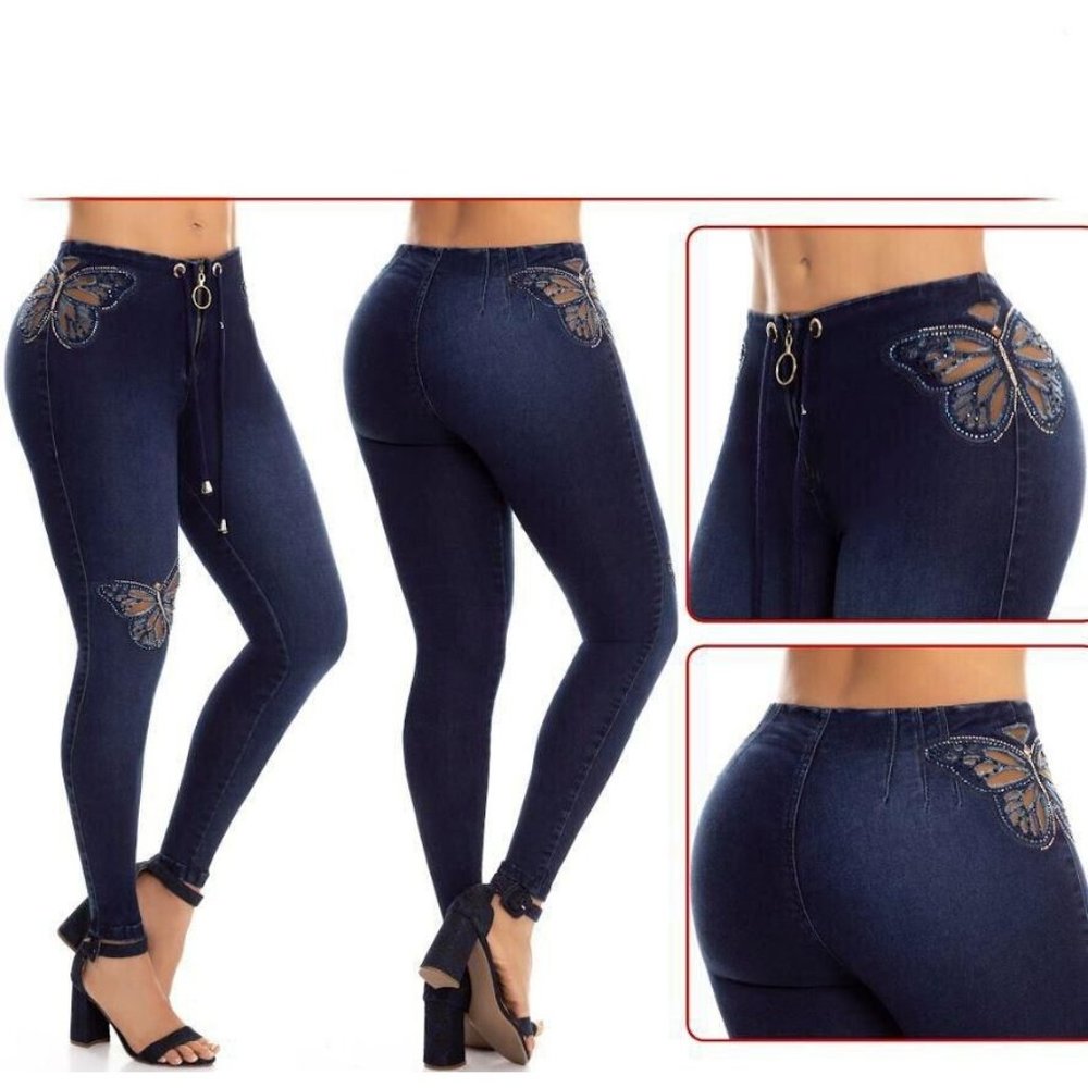 WOW JEANS Colombianos Colombian PUSH UP Jeans Levanta Cola Ref 804268 Size 1-2